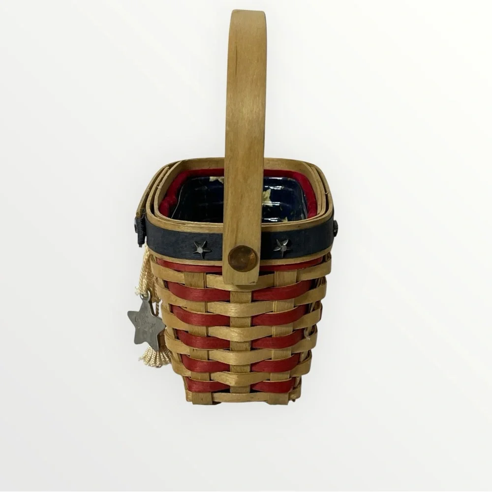 Longaberger Hostess Appreciation Basket 2001 Liner‎ Protector and Tie On
